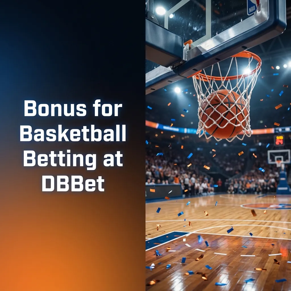 DBBet promo banner offering a welcome sports bonus for new basketball betting users