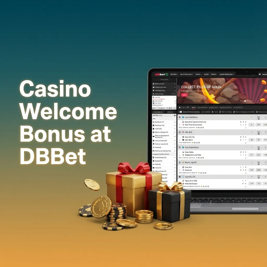 DBBet casino welcome bonus ad showing 200% up to $1750 and 150 free spins for new Tanzania players