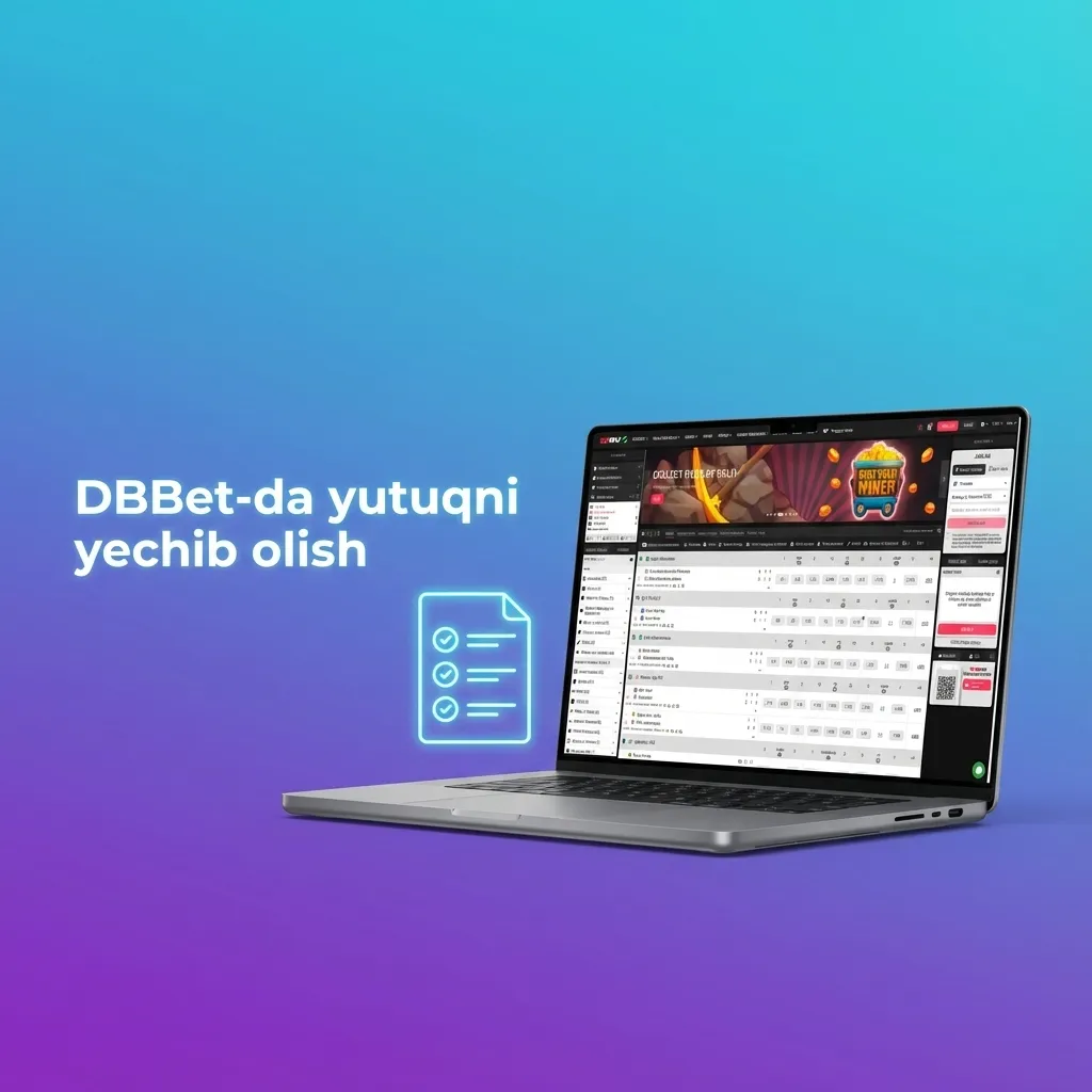 Illyustratsiya: DBBet shaxsiy kabinetida foydalanuvchi hisobidan yutuqni tezkor pul yechib olmoqda