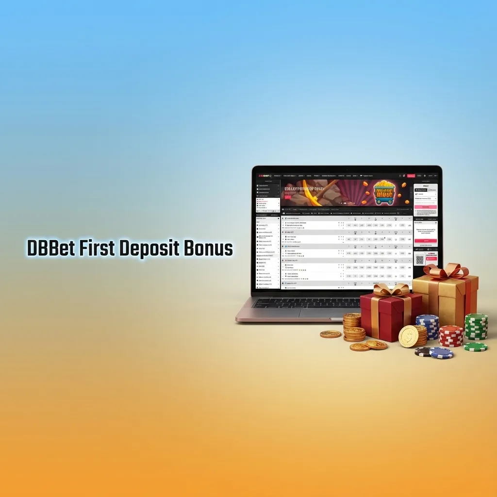 DBBet First Deposit Bonus banner showing 200% up to $1750 plus 150 free spins for new players in Tanzania