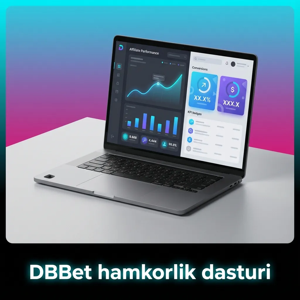 DBBet hamkorlik dasturi banneri, blog egalariga referal havolalar orqali foizli daromad taklif etuvchi reklama