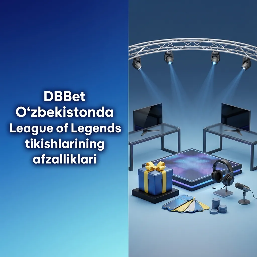 DBBet Uzbek LoL betting promo showing bonuses, local payment icons, mobile app, and 24/7 support visuals