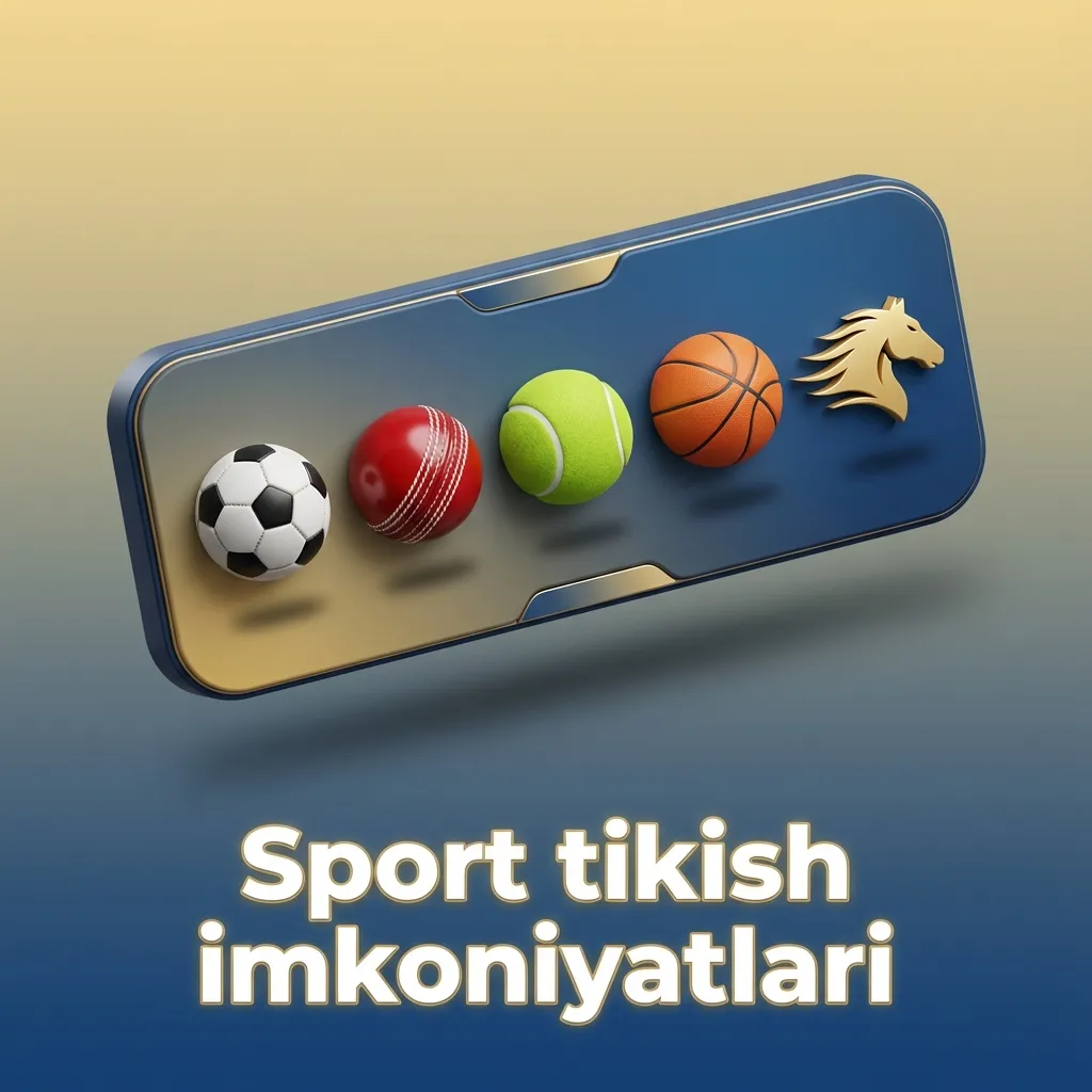 O‘zbek tilidagi betting sayti interfeysi, futbol, tennis, basketbol va kibersport o‘yinlari ro‘yxati ko‘rsatilgan