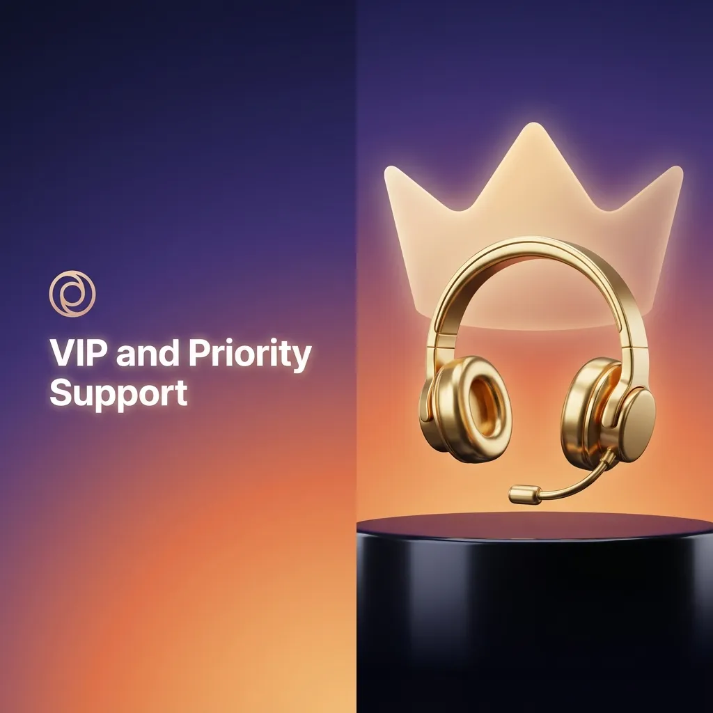 Illustration of a VIP casino player receiving priority customer support via phone and chat for urgent account and payment issues.