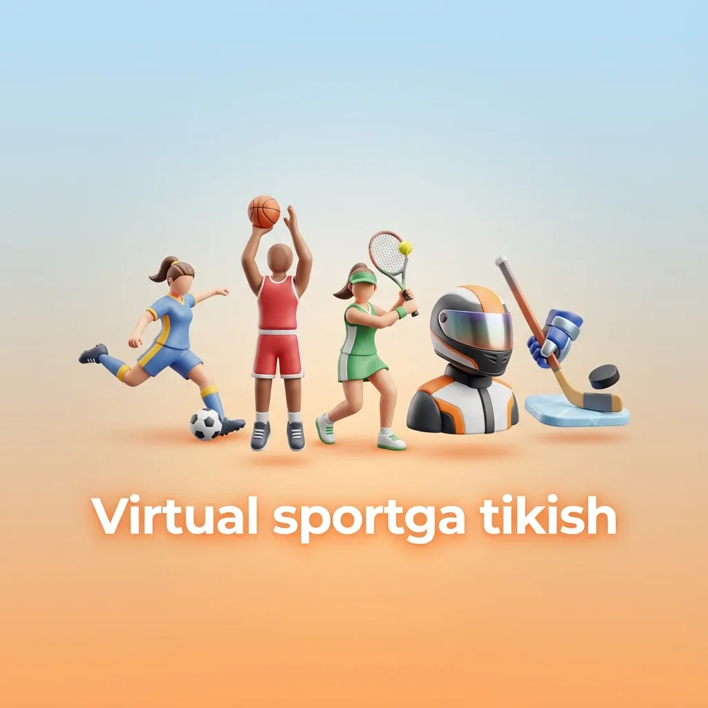 Kompyuter ekranida virtual futbol, basketbol, ot poygasi va tennisga tikish oynasi ko‘rsatilgan интерфейс