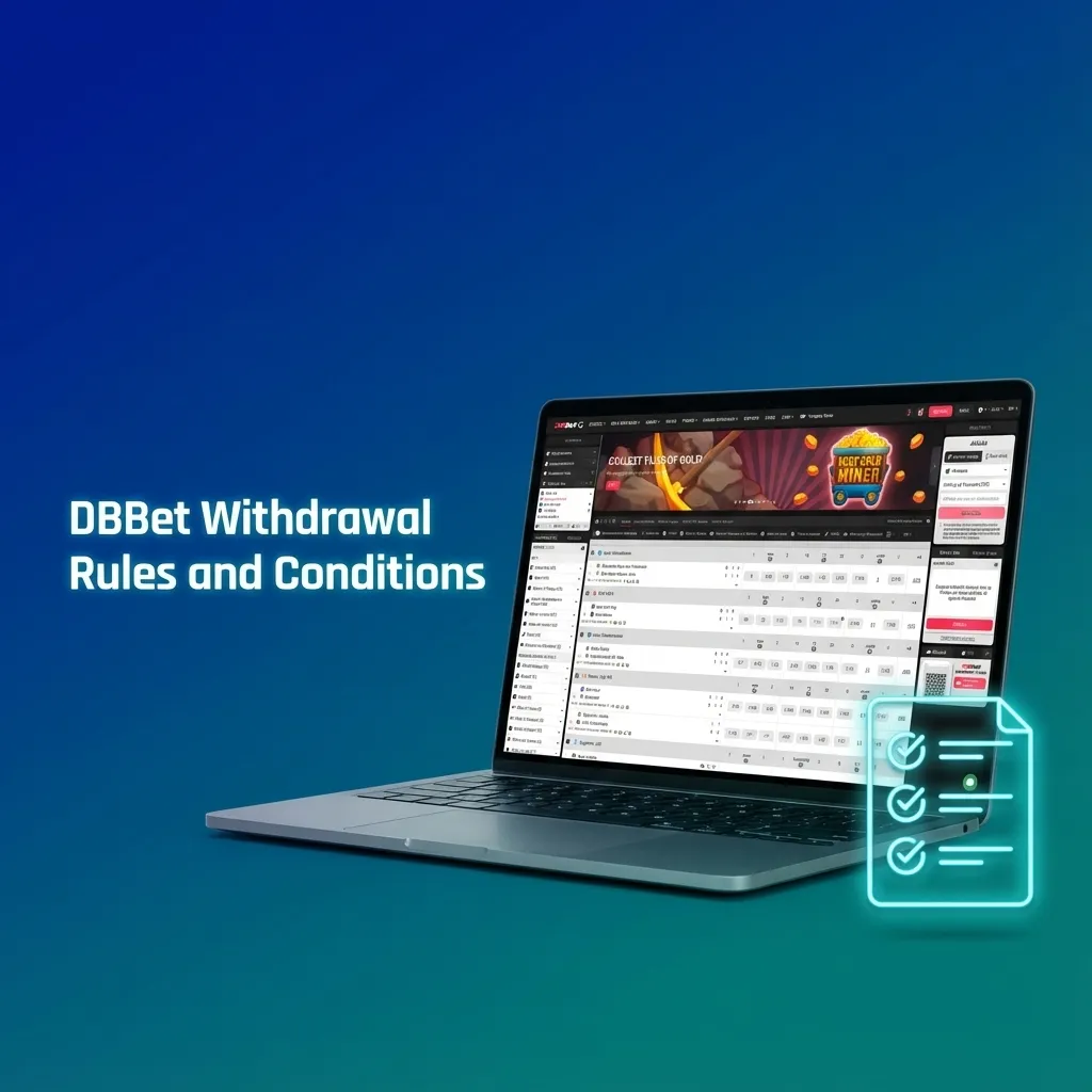 Infographic listing DBBet Tanzania withdrawal rules: ID checks, same payment method, bonus wagering, one transaction, accurate details.