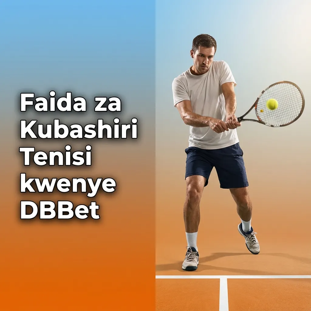 Mchezaji akiangalia tovuti ya DBBet kwenye simu, masoko ya tenisi na odds zikionyeshwa kwenye skrini