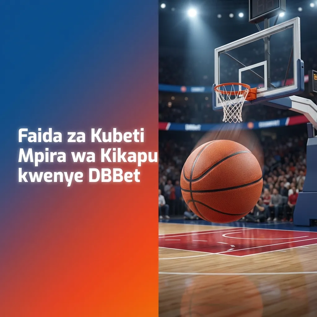 Mchezaji akibeti mpira wa kikapu kwenye simu kupitia app ya DBBet, akitazama odds na masoko mbalimbali ya mechi.