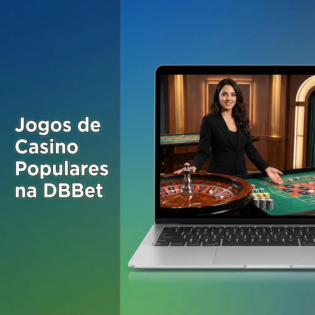 Montagem de ecrã com jogos de casino populares da DBBet, incluindo slots, roleta, blackjack e jogo crash Aviator.