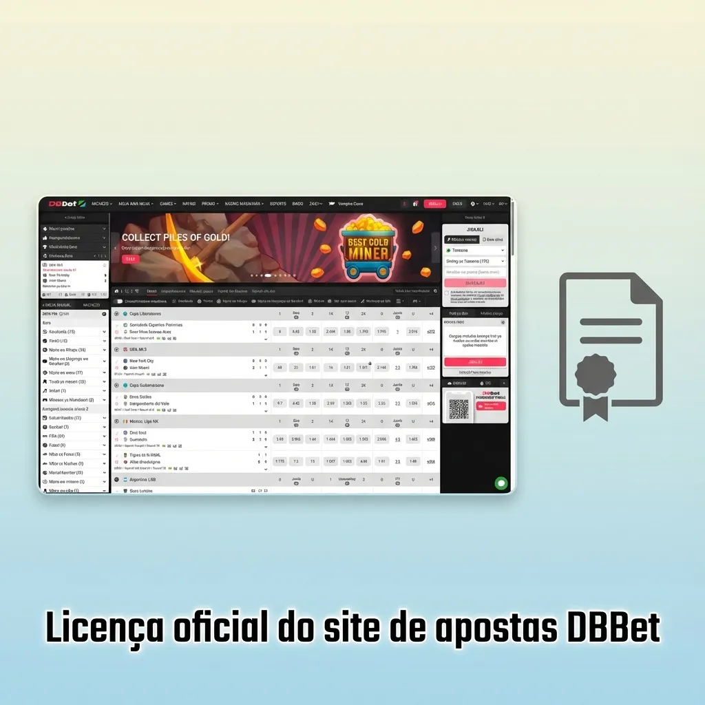 Certificado em português exibindo a licença oficial de jogo online DBBet nº 8048/JAZ emitida em Curaçao