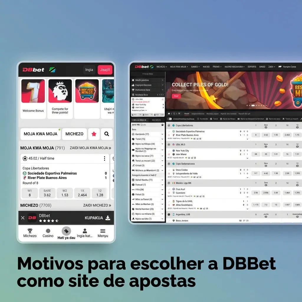 Banner em português da casa de apostas DBBet destacando odds competitivas, bónus claros, pagamentos rápidos e casino online