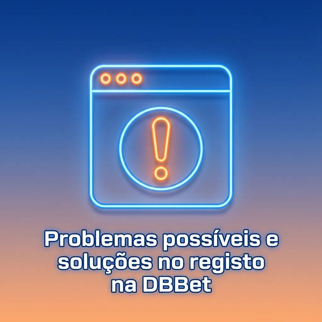 Tabela em português listando problemas comuns no registo na DBBet e respetivas soluções passo a passo
