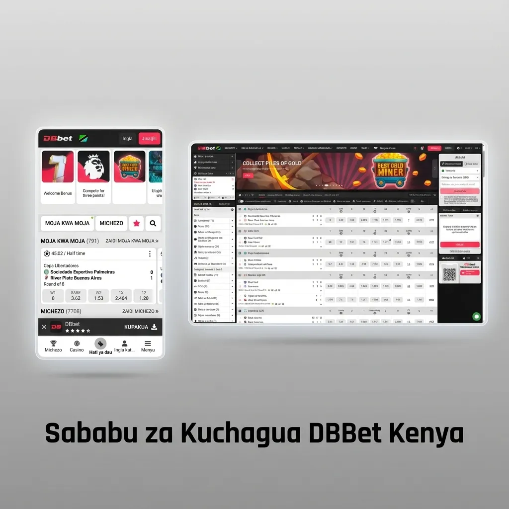 Bango la DBBet Kenya likionyesha kubet michezo, michezo ya kasino, bonasi na huduma rafiki kwa watumiaji wa Kenya