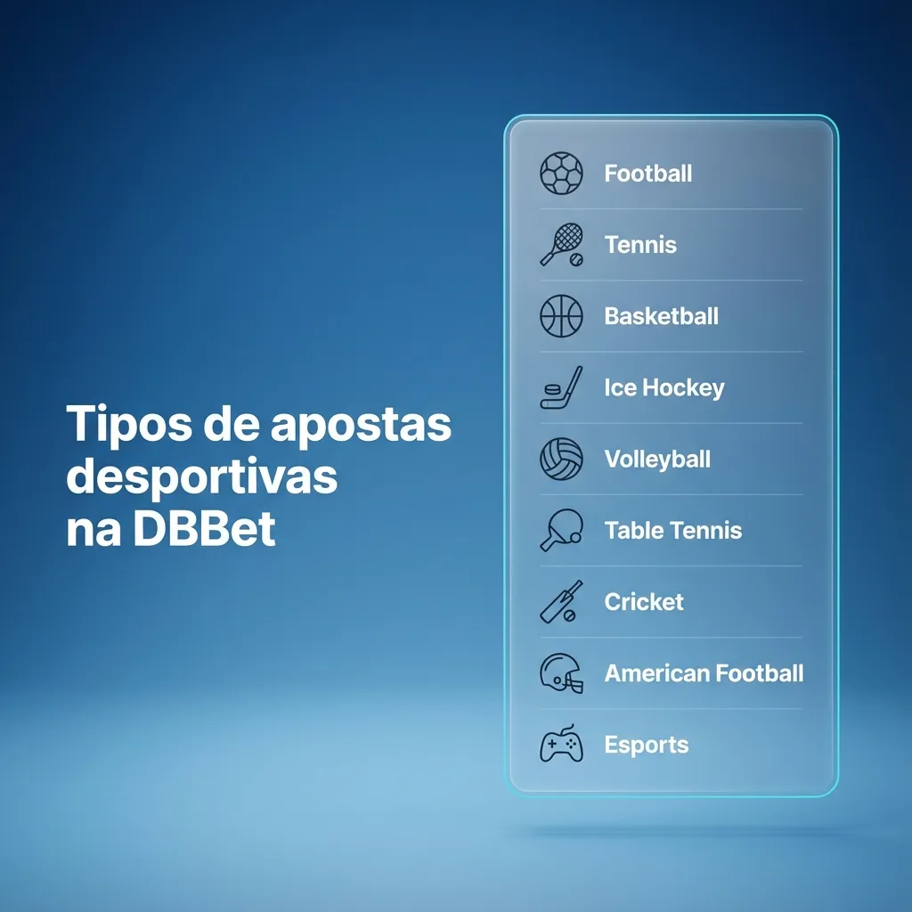 Interface de apostas DBBet mostrando mercados de futebol, ténis, basquetebol e desportos motorizados ao vivo e pré‑jogo