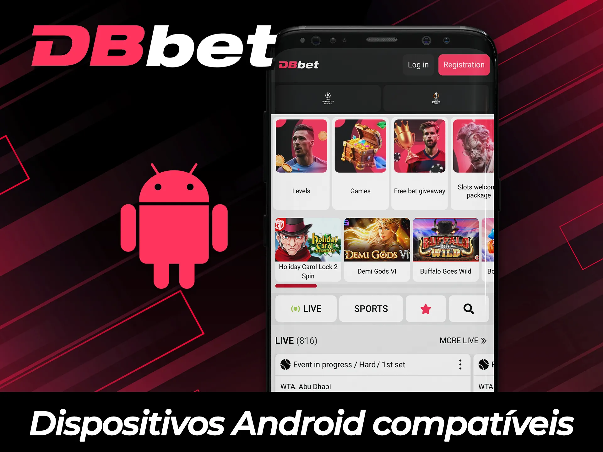 Verifique a lista de dispositivos Android compatíveis com o software DBBet.