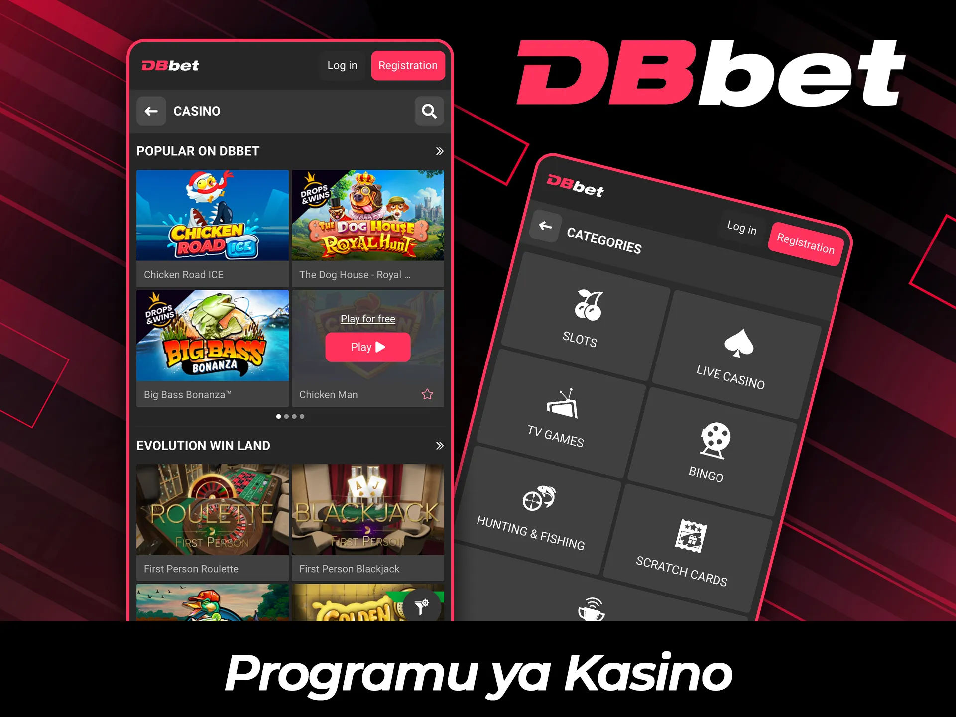 Cheza michezo na slot za hali ya juu kwenye programu ya kasino ya DBBet.