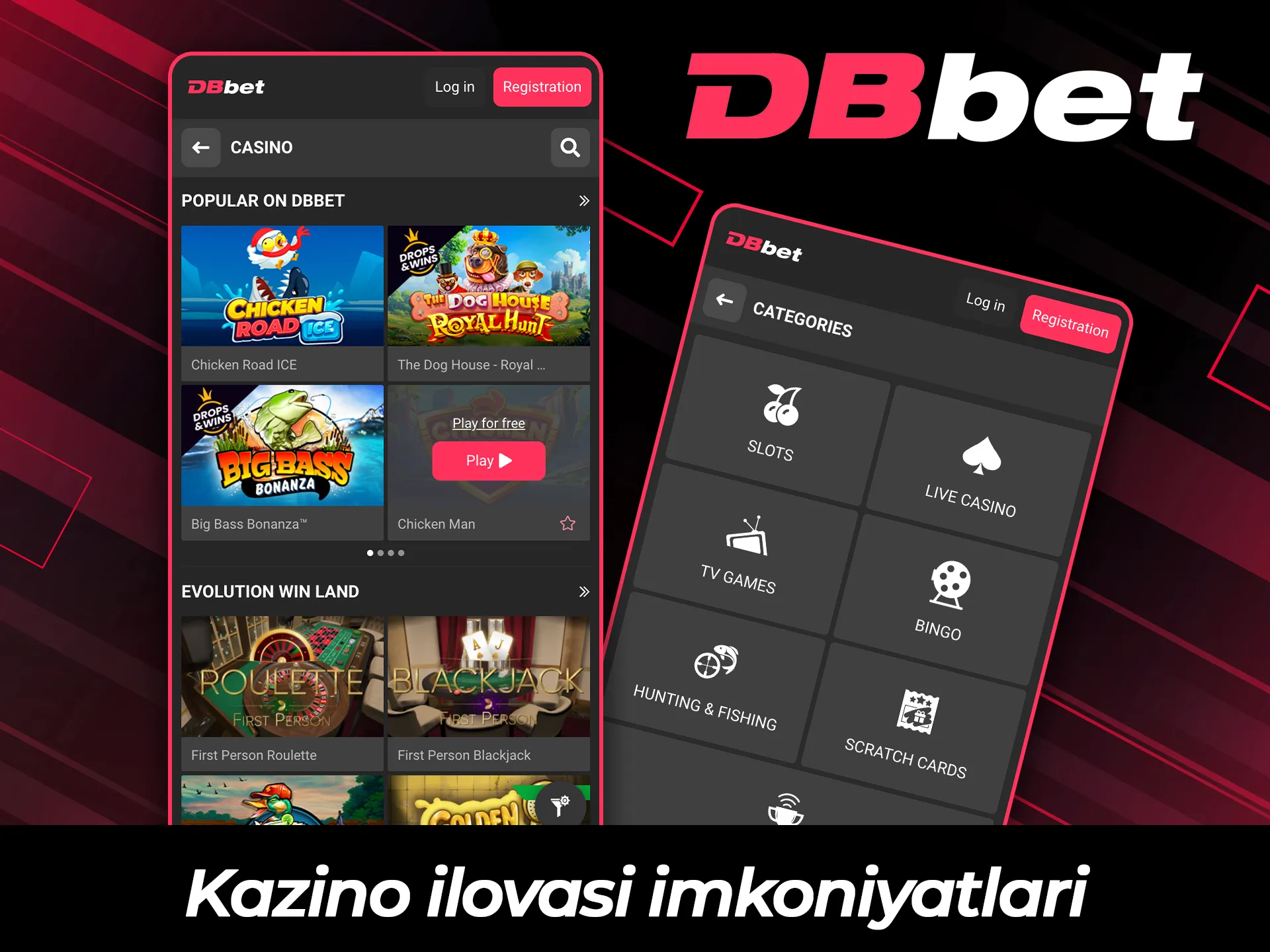 Premium DBBet kazino ilovasida eng yaxshi o'yinlar va slotlarni o'ynang.