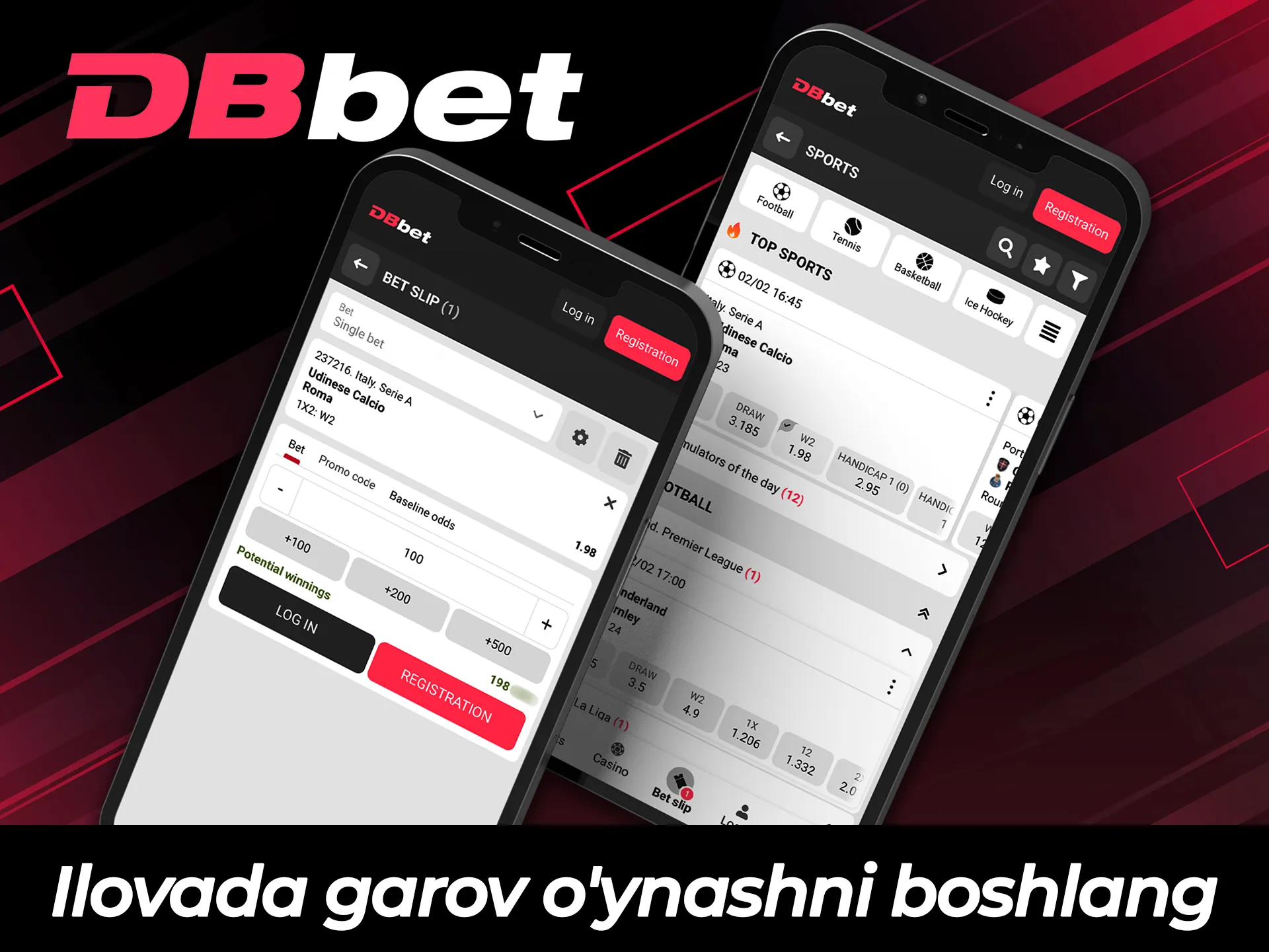 DBBet ilovasida darhol tikishni boshlash uchun oson qadamlardan foydalaning.
