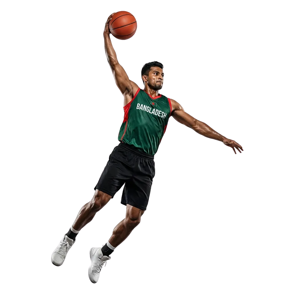 বাংলাদেশি ডিবিবেট প্ল্যাটফর্মে বাস্কেটবল ম্যাচে অনলাইন বেটিং করছে এক ব্যক্তি, স্ক্রিনে অডস ও বোনাস অফার দেখা যাচ্ছে