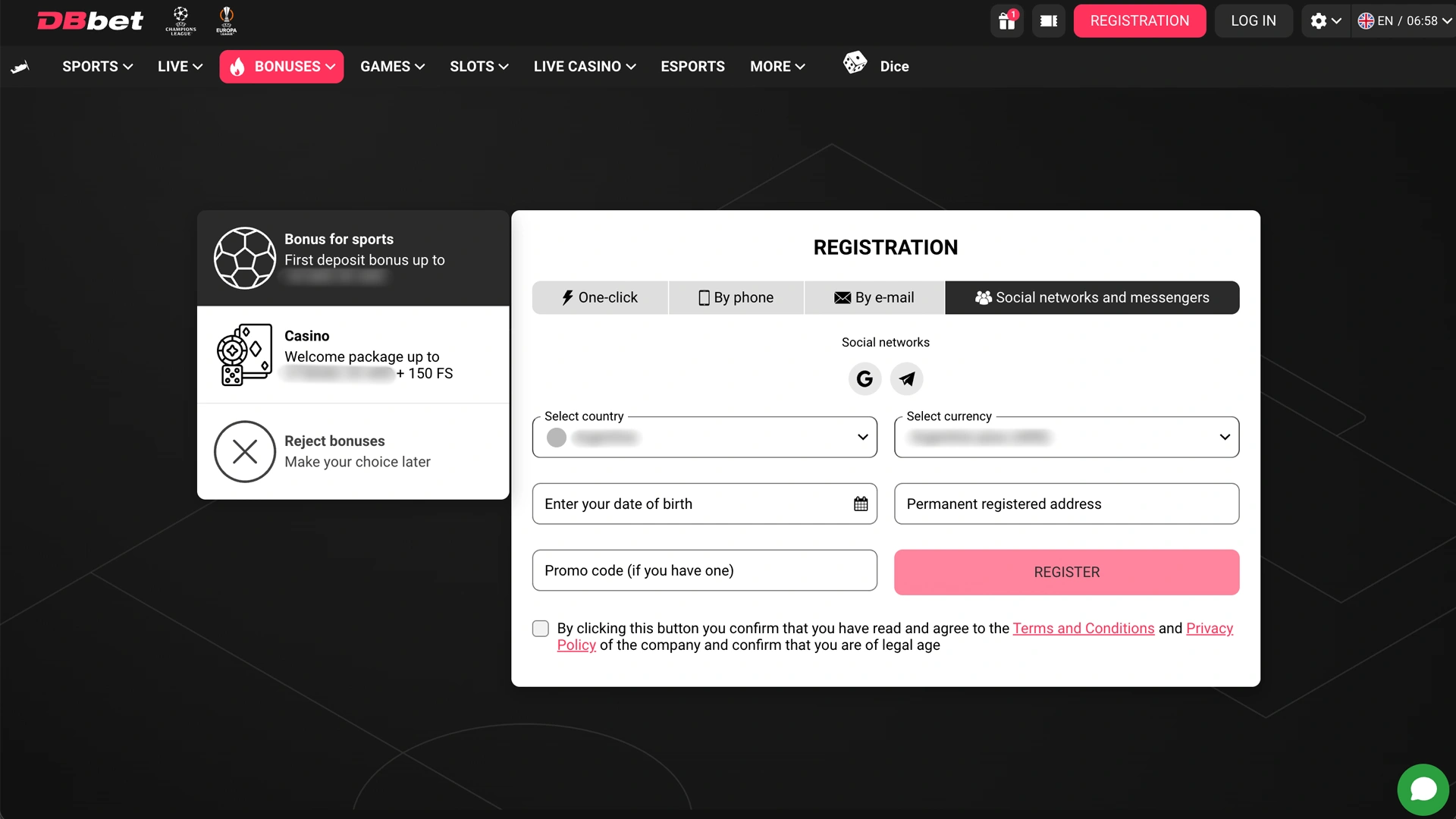 Log in or create your account to start F1 betting.
