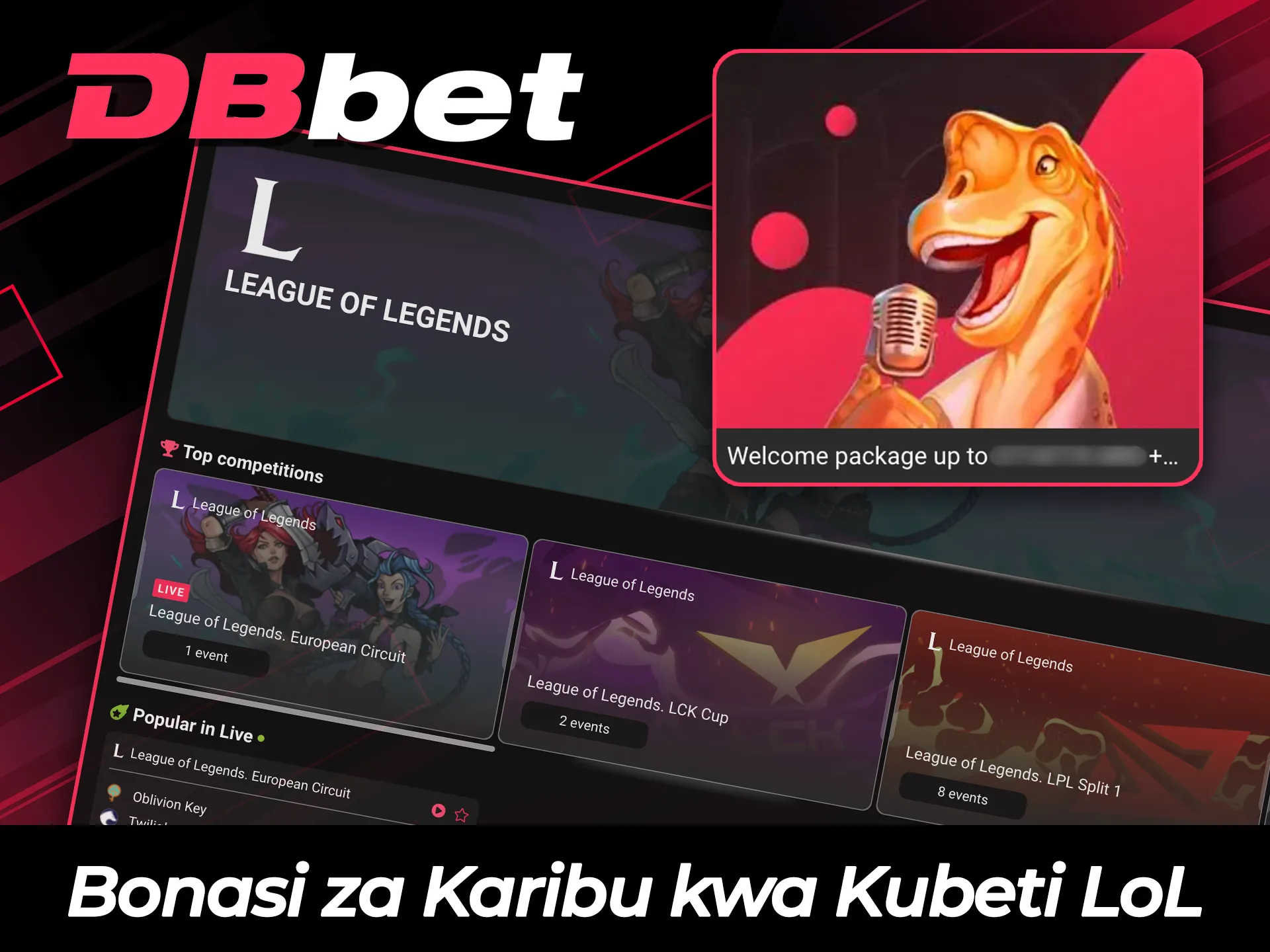 Pata bonasi za karibu kwa dau la League of Legends kwenye DBBet.