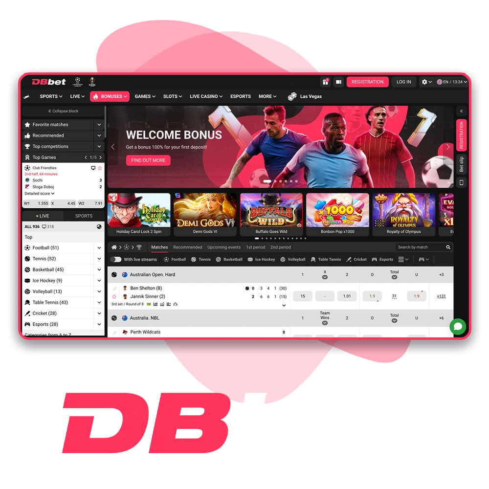 Join the official website for sports betting and online casino at DBBet.