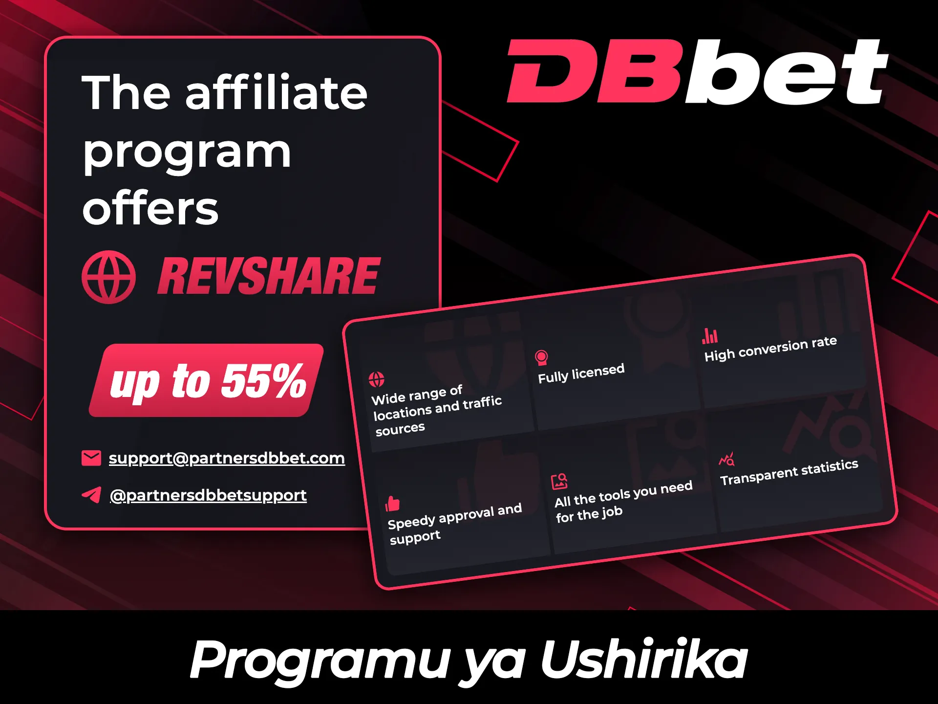 Jiunge na programu ya ushirika ya DBBet ili upate kamisheni.