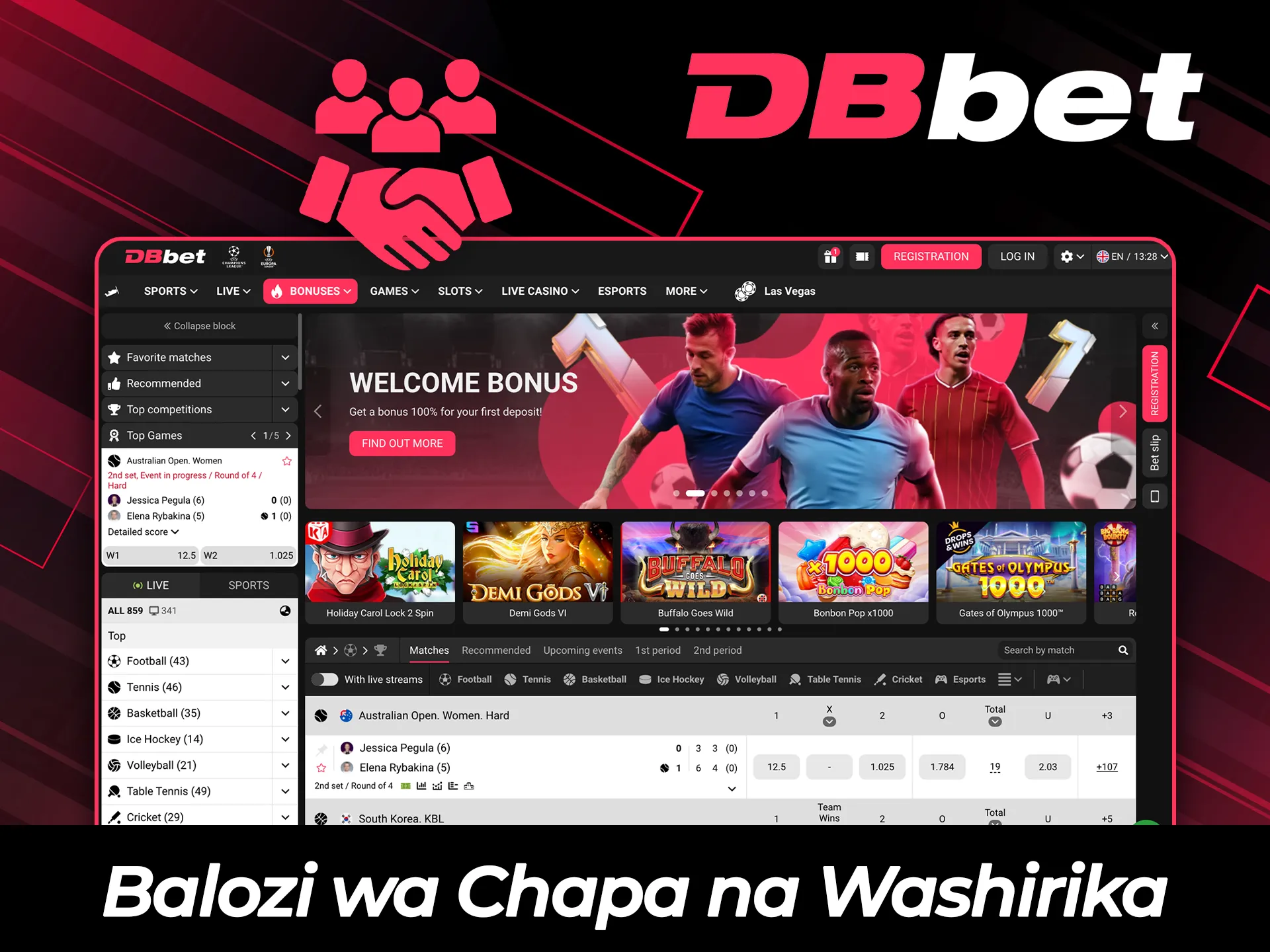 Angalia mabalozi rasmi wa chapa na washirika ambao DBBet hufanya nao kazi.