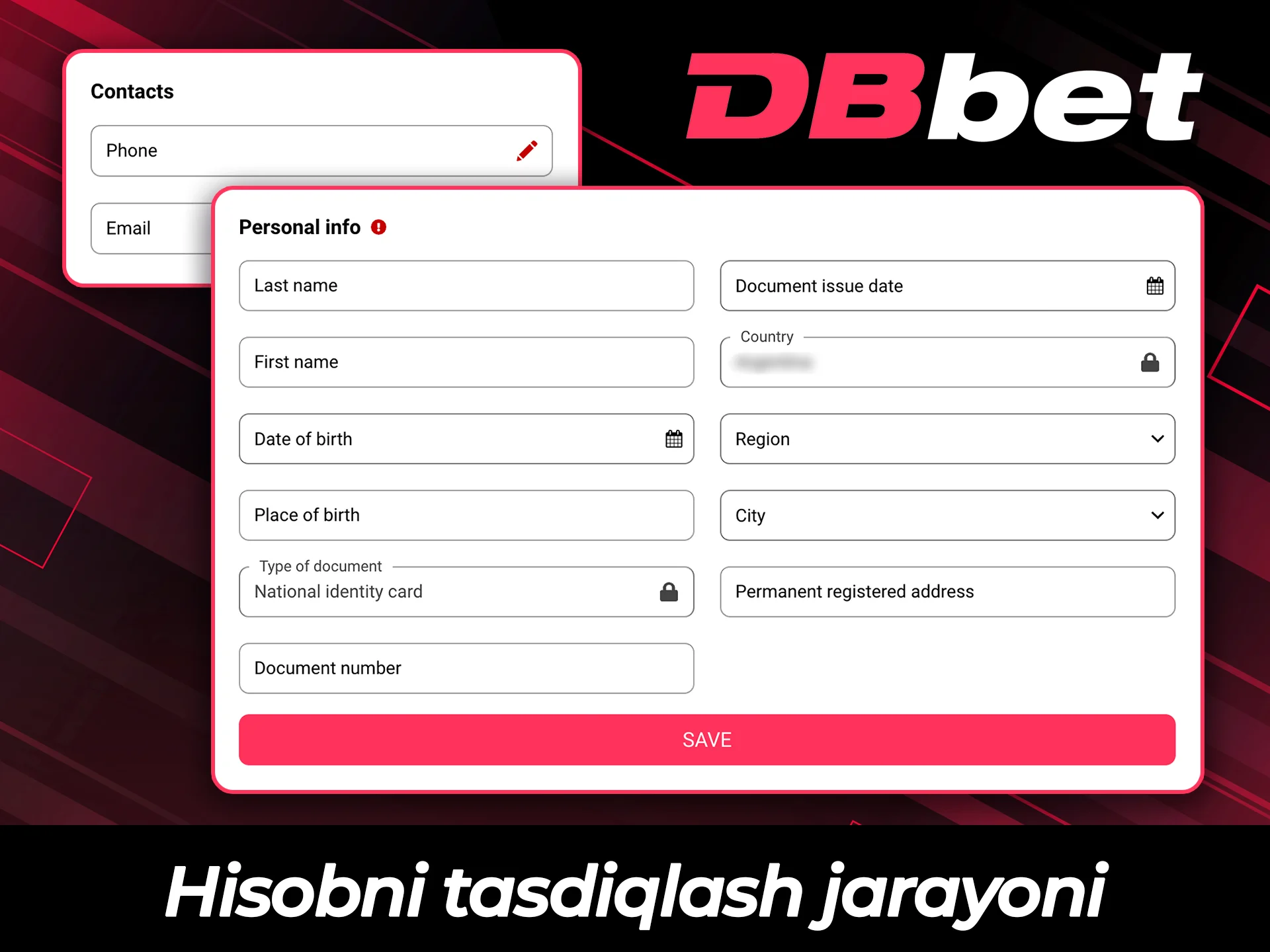 DBBet-da mablag'larni xavfsiz yechib olish uchun hisobni tasdiqlash jarayonidan o'ting.