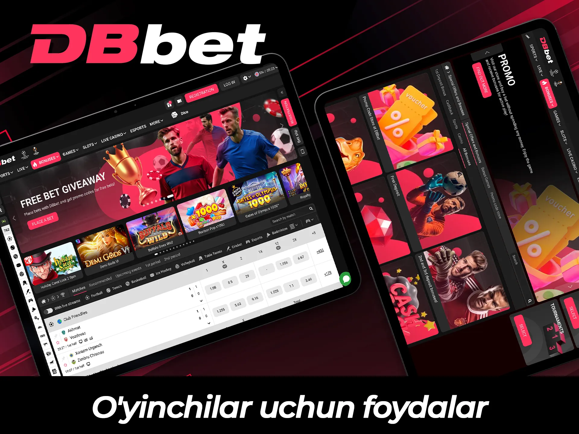 DBBet platformasida o'ynashning barcha asosiy afzalliklari va imkoniyatlari bilan tanishing.