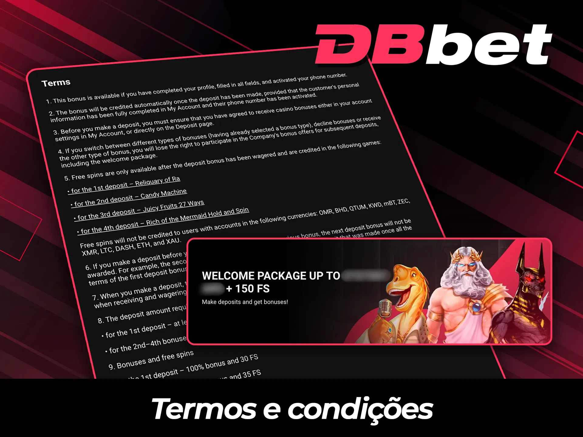 Revise os termos e condições de uso dos bônus de boas-vindas cuidadosamente.