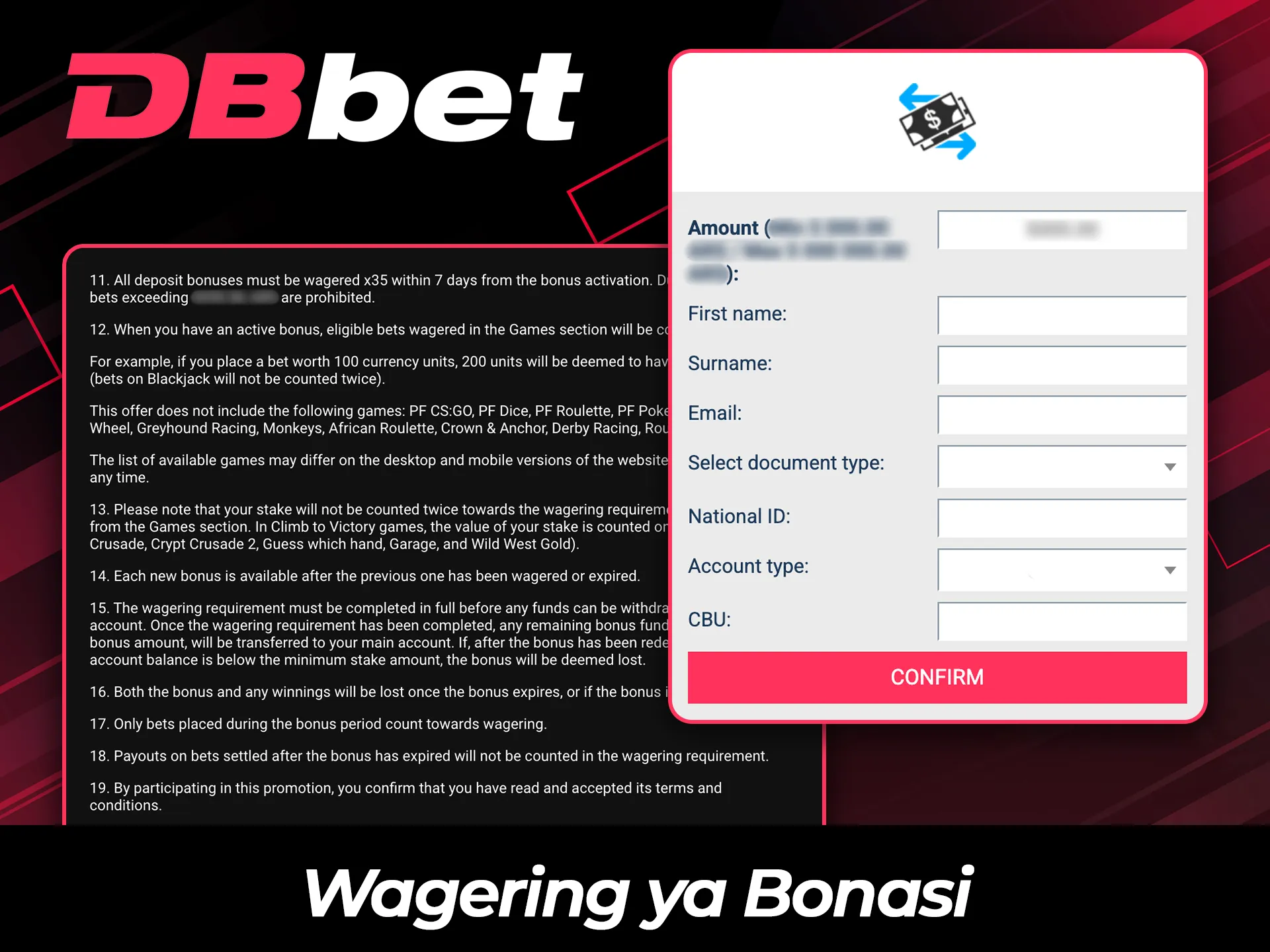 Jifunze kuhusu sheria za kucheza na kutoa bonasi kwenye DBBet.